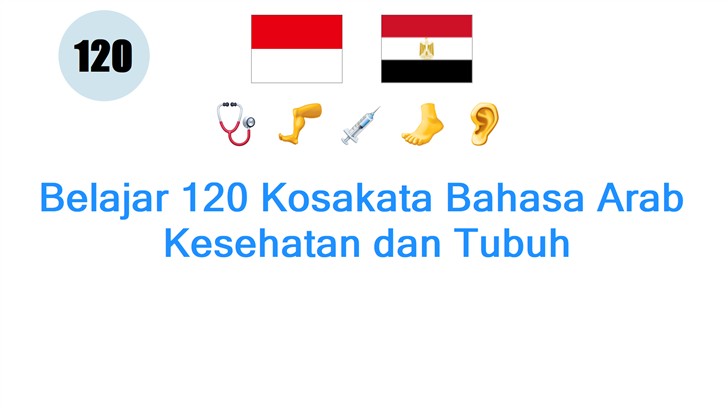 Belajar 120 Kosakata Bahasa Arab: Kesehatan dan Tubuh